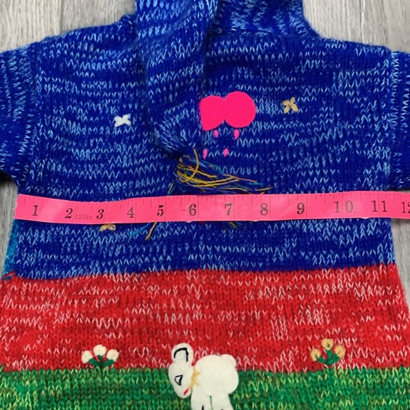 Handmade Embroidered Hoodie Sweater Size 4 - Picture 6 of 8